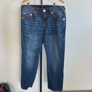 True Religion Ricky Relaxed Straight Leg Jeans EUC 36